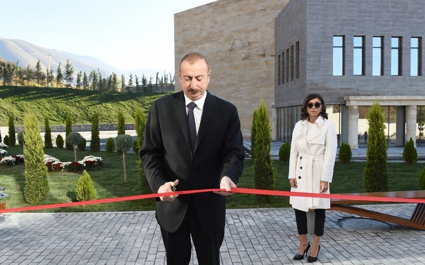 President Ilham Aliyev inaugurates Flag Museum in Shaki
