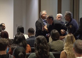 Armenian provocateurs shout insults at Azerbaijan, Türkiye during conference held in US