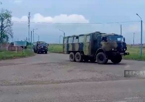 Russian peacekeepers leaving Azerbaijan's Khojaly