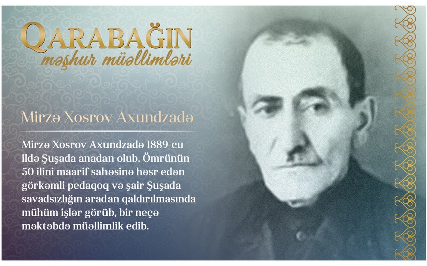 Знаменитые учителя Карабаха – Мирза Хосров Ахундзаде 