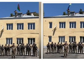 State Flag of Azerbaijan raised in Lachin, general reports to President - VIDEO