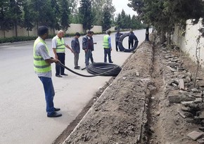 Yevlax şəhərinin işıqlandırma sistemi yenidən qurulur