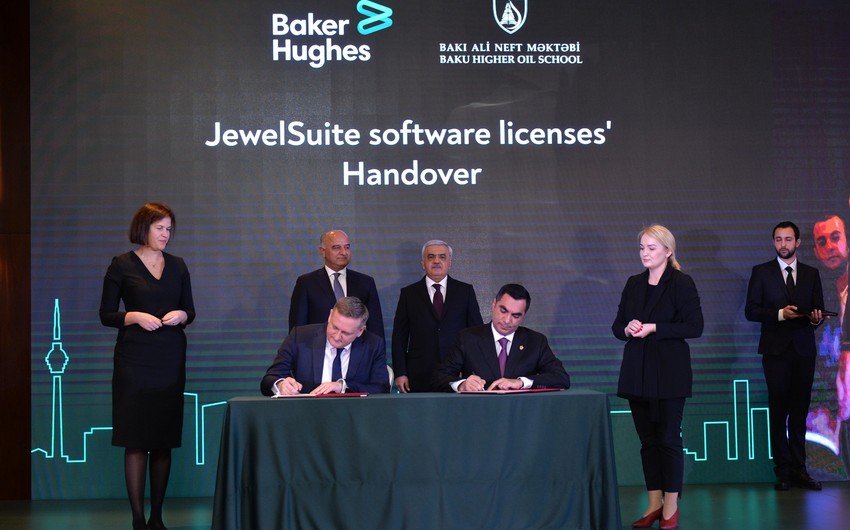 Baku Higher Oil School, Baker Hughes sign agreement on granting JewelSuitesoftware licenses