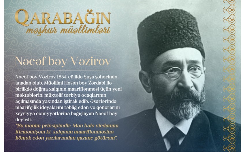 Qarabağın məşhur müəllimləri - Nəcəf bəy Vəzirov 