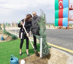 Президент Ильхам Алиев и первая леди Мехрибан Алиева