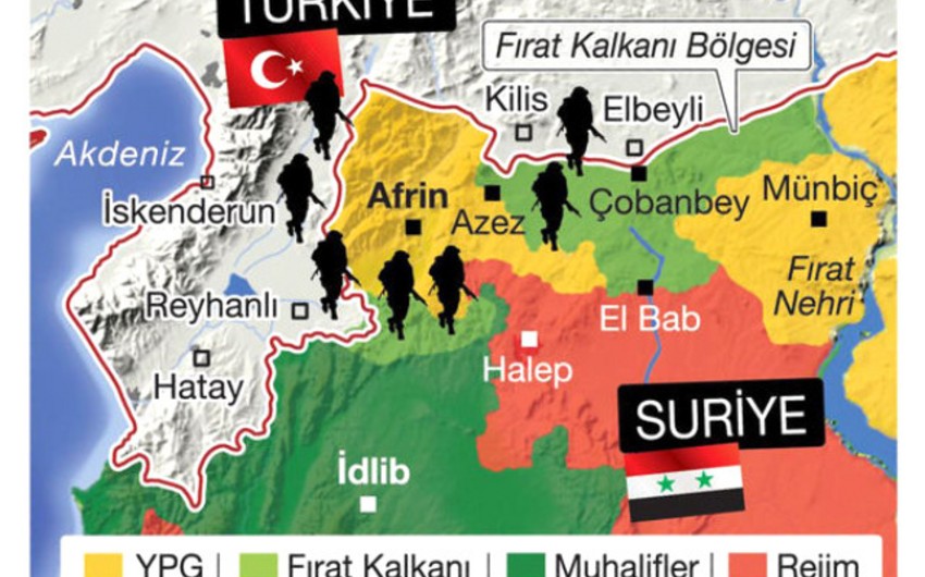 Türkiyə Silahlı Qüvvələri: Zeytun budağı əməliyyatında 306 terrorçu zərərsizləşdirilib