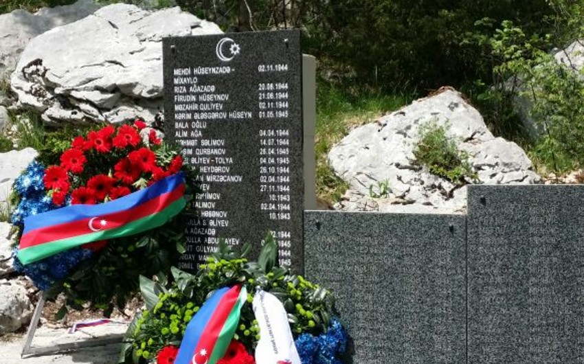 ​Sloveniyada azərbaycanlı döyüşçülərin şərəfinə ucaldılan abidənin açılışı olub