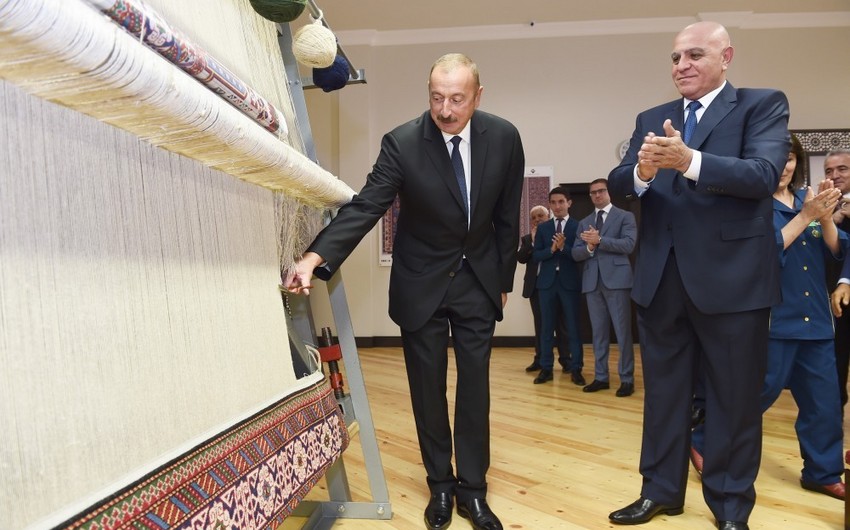 Президент Ильхам Алиев: В Азербайджане планируется создание 30 ковровых фабрик