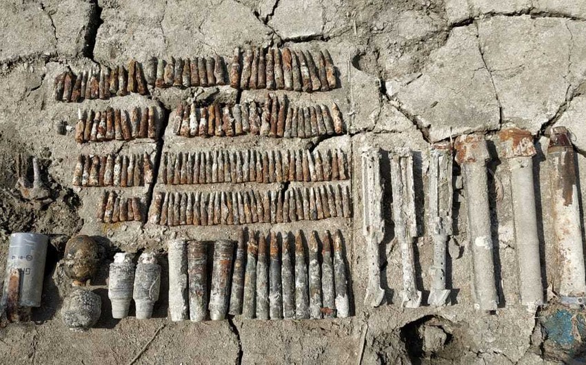 За последние 6 дней в Билясуваре обнаружены 703 неразорвавшихся боеприпасов