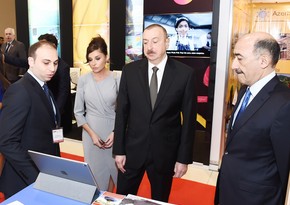 President Ilham Aliyev reviews AITF 2018 Fair