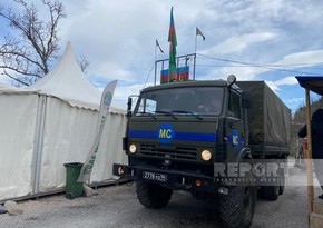 Vehicles of Russian peacekeepers pass freely along Khankandi-Lachin road