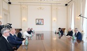 Президент Азербайджана принял делегацию во главе с председателем Сейма Латвии