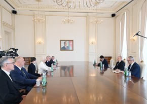 Президент Азербайджана принял делегацию, возглавляемую председателем Сейма Латвии