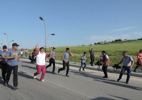 Birinci Avropa Oyunlarının məşəli Azərbaycanın şimal bölgəsinə qədəm basdı - FOTO