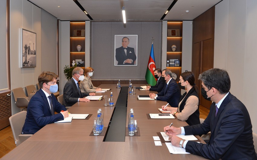 Azerbaijani FM meets German envoy