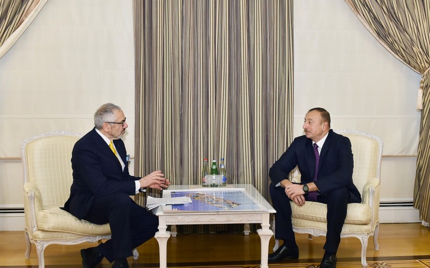Президент Ильхам Алиев принял руководителя правления компании Danieli & C. Officine Meccaniche S.p.A