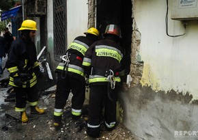 Bakıda evdə yanğın olub, ölən var - FOTO - VİDEO - YENİLƏNİB