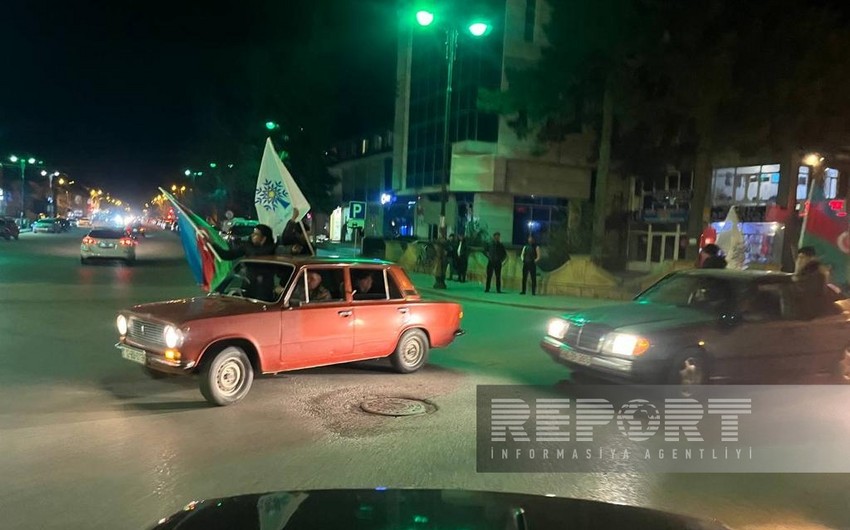 В Билясуваре и Джалилабаде проходит автопробег в поддержку Ильхама Алиева