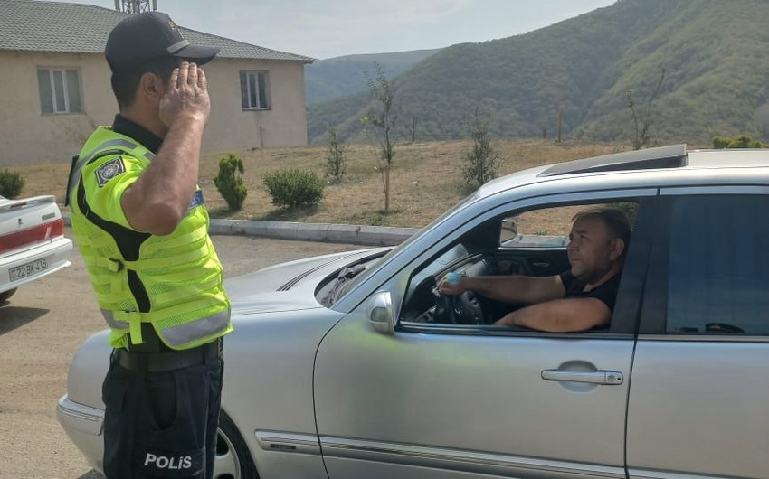 В Дашкесане водители оштрафованы за непристегнутый ремень безопасности