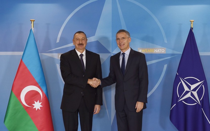 Президент Ильхам Алиев встретился в Брюсселе с генеральным секретарем НАТО
