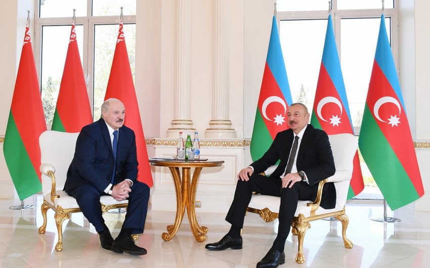 Azerbaijani, Belarusian presidents meet in expanded format