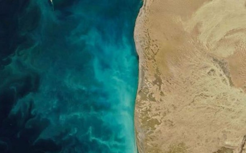 NASA опубликовало фотографию аномального процесса в Каспийском море - ФОТО