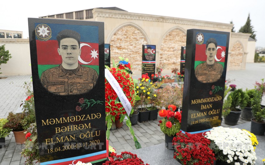  В Баку почтена светлая память братьев-шехидов, погибших в один день