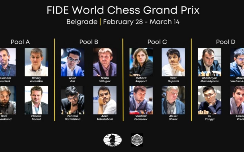 FIDE Qran-prisi: Şəhriyar Məmmədyarovun rəqibləri müəyyənləşib