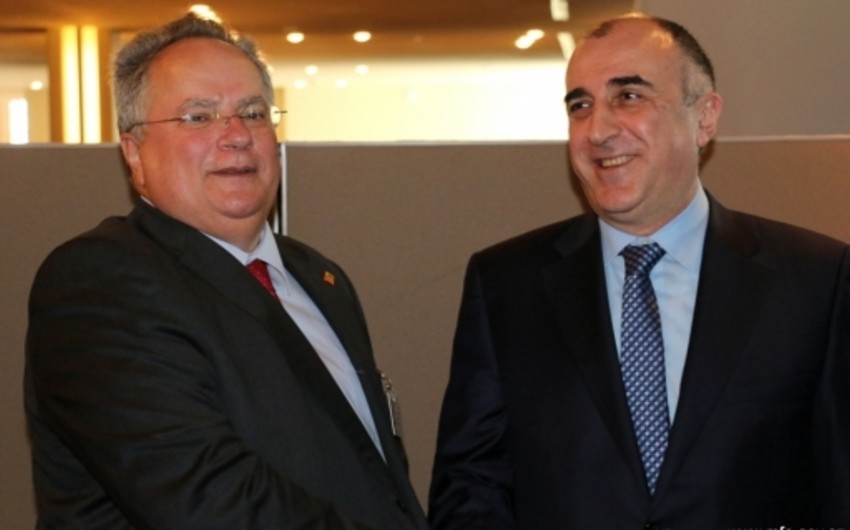 Foreign Minister Elmar Mammadyarov met with Greece FM