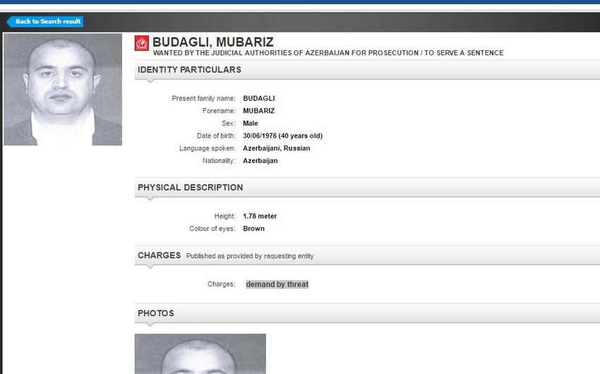 Azerbaijan includes another person to international wanted list