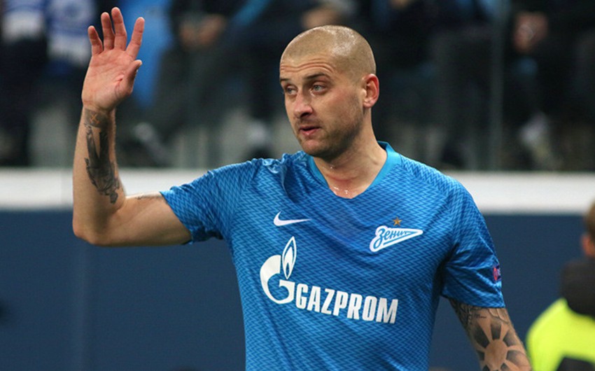 Ukraynalı tanınmış futbolçu Zenitdən ayrılıb