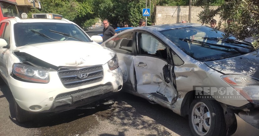Bakıda “Prius”un iştirakı ilə daha bir qəza baş verib - FOTO