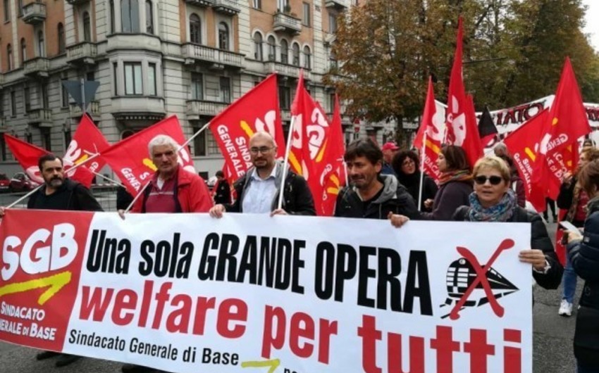 General strike staged in Italy Report.az