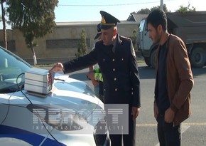 Zərdabda polis qaydaları pozan sürücülərə qarşı reyd keçirib