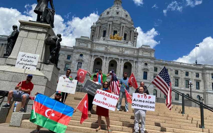 В штате Миннесота проведена акция в поддержку Азербайджана