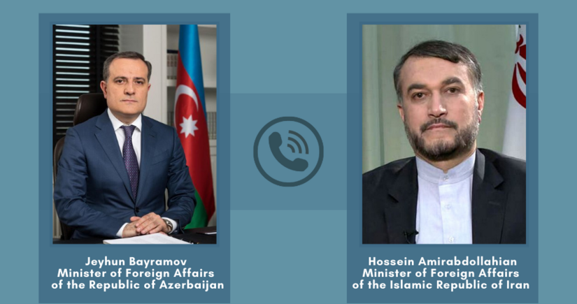 Azerbaijani, Iranian foreign ministers mull cooperation on the phone