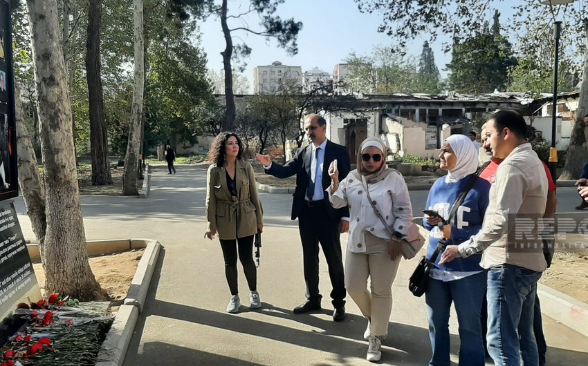 Foreign media representatives visiting Ganja city