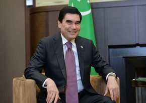 Turkmenistan's President makes a voyage on new Russian made ship