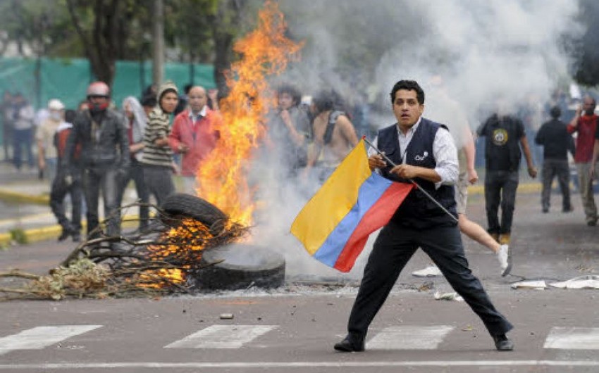 ​Ekvadorda etiraz aksiyaları zamanı 60-dan çox polis xəsarət alıb