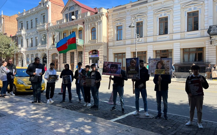 Tbilisidə Ermənistanın hərbi cinayətlərinə qarşı silsilə aksiyalar keçirilib