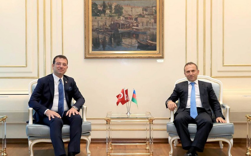 Azərbaycanın İstanbuldakı baş konsulu Ekrem İmamoğlu ilə görüşüb