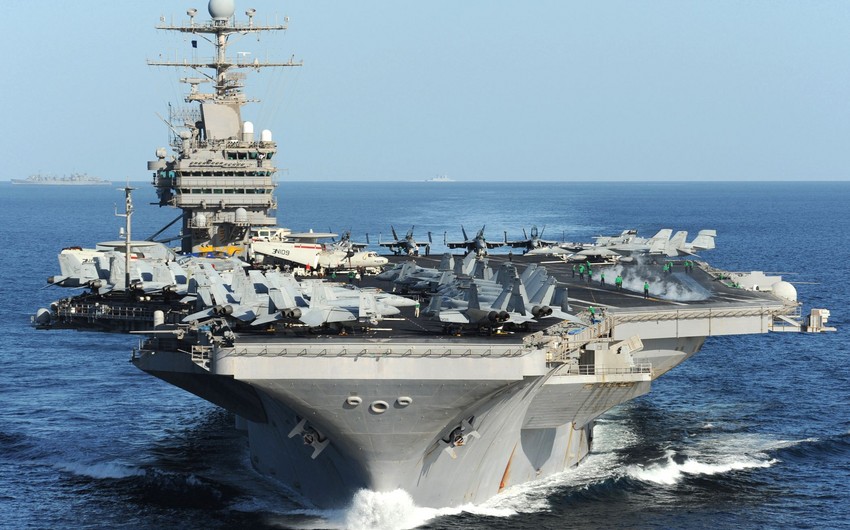 American aircraft carrier crosses Strait of Hormuz