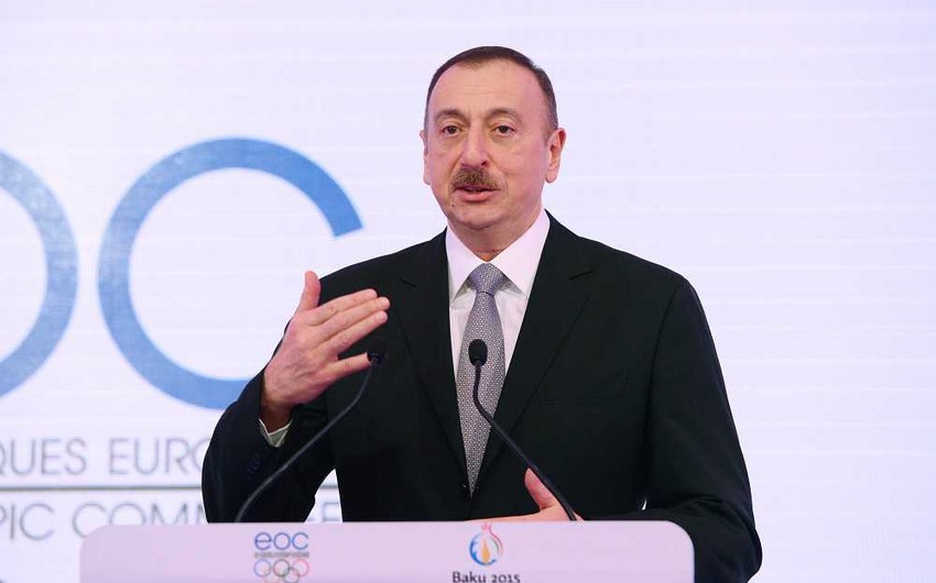 Azerbaijani President: Fact that same city hosts European and Islamic Games within two years has a symbolic implication