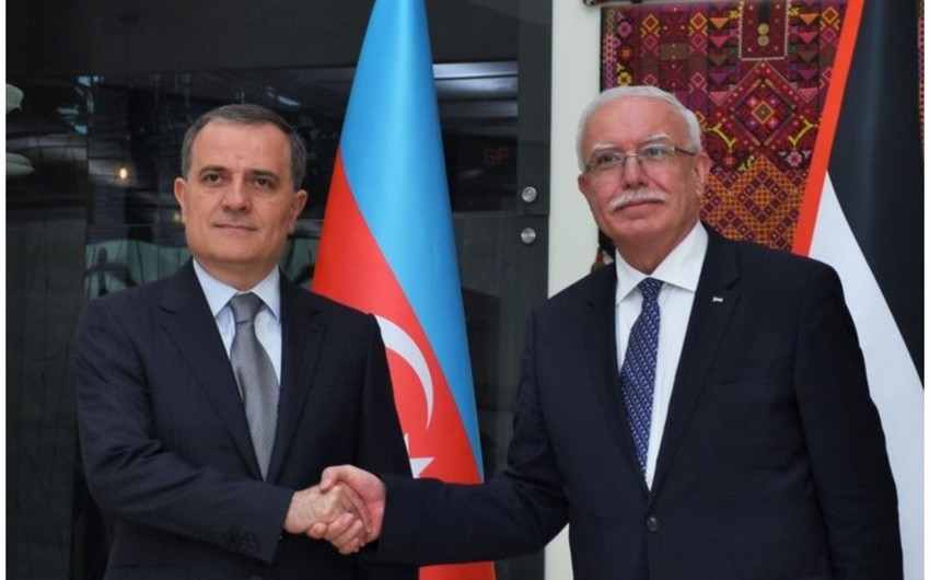 Azerbaijani, Palestinian FMs meet
