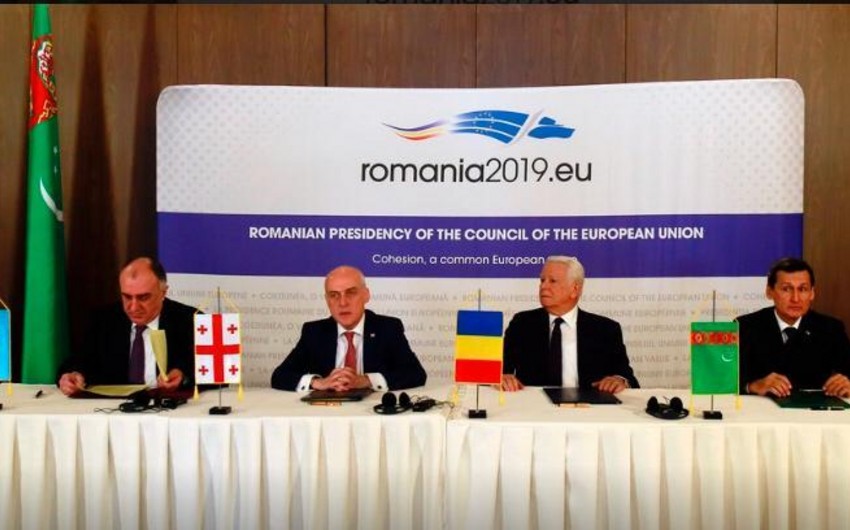 Declaration on Caspian Sea-Black Sea transport corridor signed in Bucharest - UPDATED