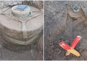 В Агдаме обнаружена мина-ловушка из четырех мин
