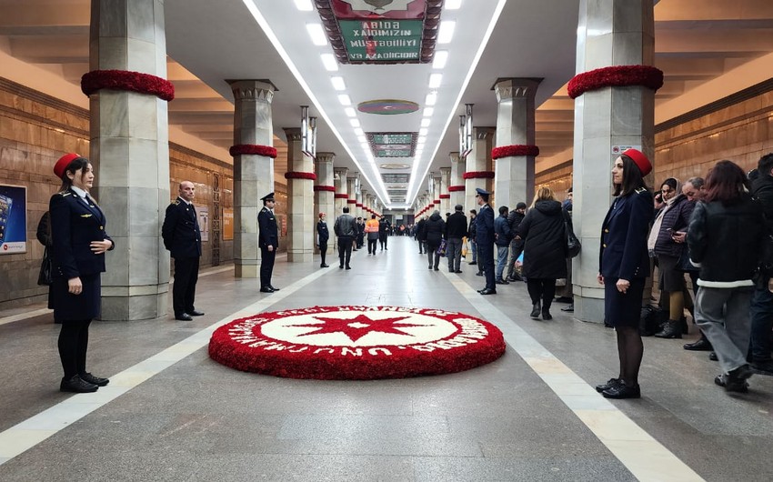 В Бакинском метрополитене проводятся мероприятия по случаю 34-ой годовщины трагедии 20 Января