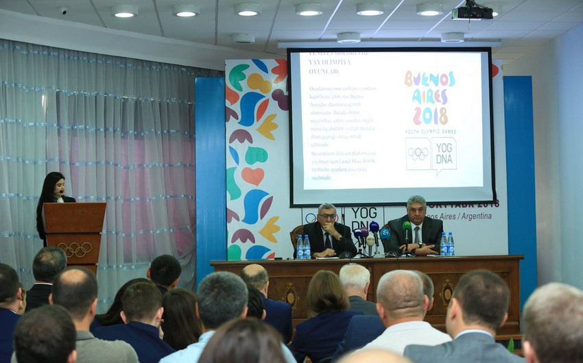 В НОК прошла встреча с азербайджанской делегацией, отправляющейся на III Летние юношеские олимпийские игры