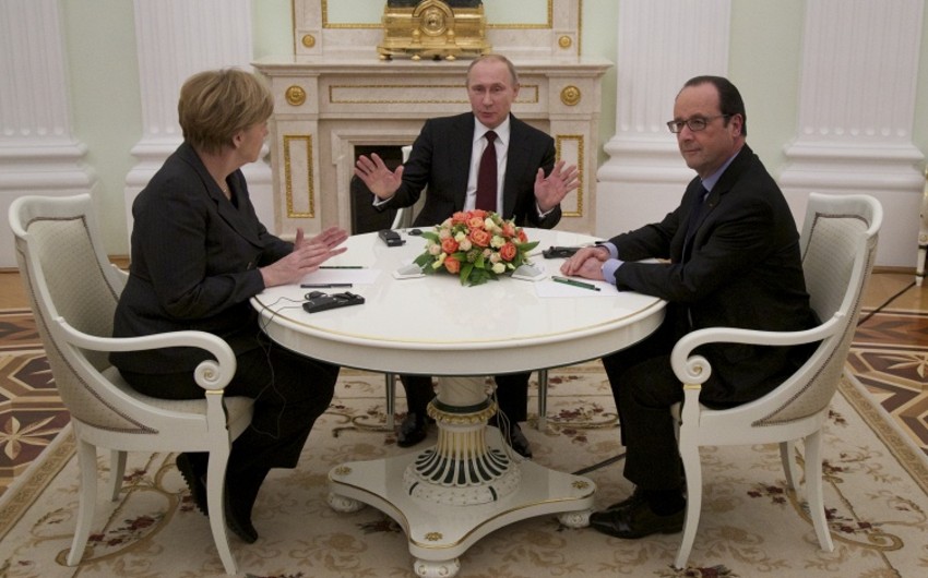 ​Moskvada Putin, Olland və Merkel arasında danışıqlar başa çatıb