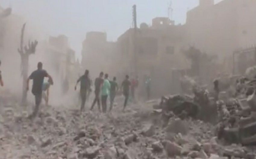 Авианалёт на населённый пункт в Сирии, есть жертвы и пострадавшие